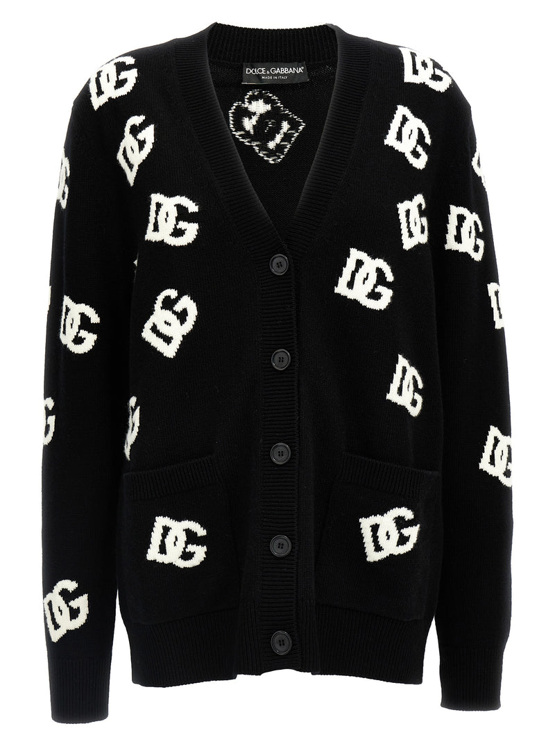 Dolce & Gabbana Jacquard Logo Cardigan | Urbalenti™ NYC