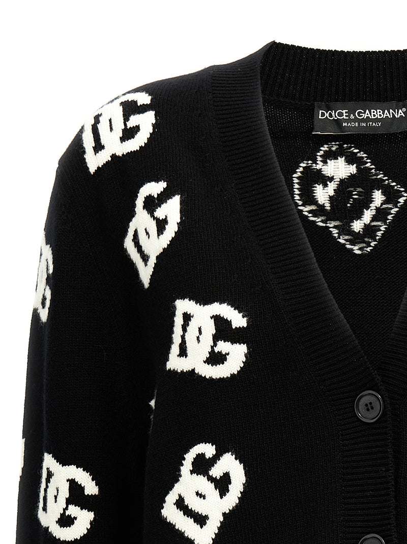 Dolce & Gabbana Jacquard Logo Cardigan | Urbalenti™ NYC