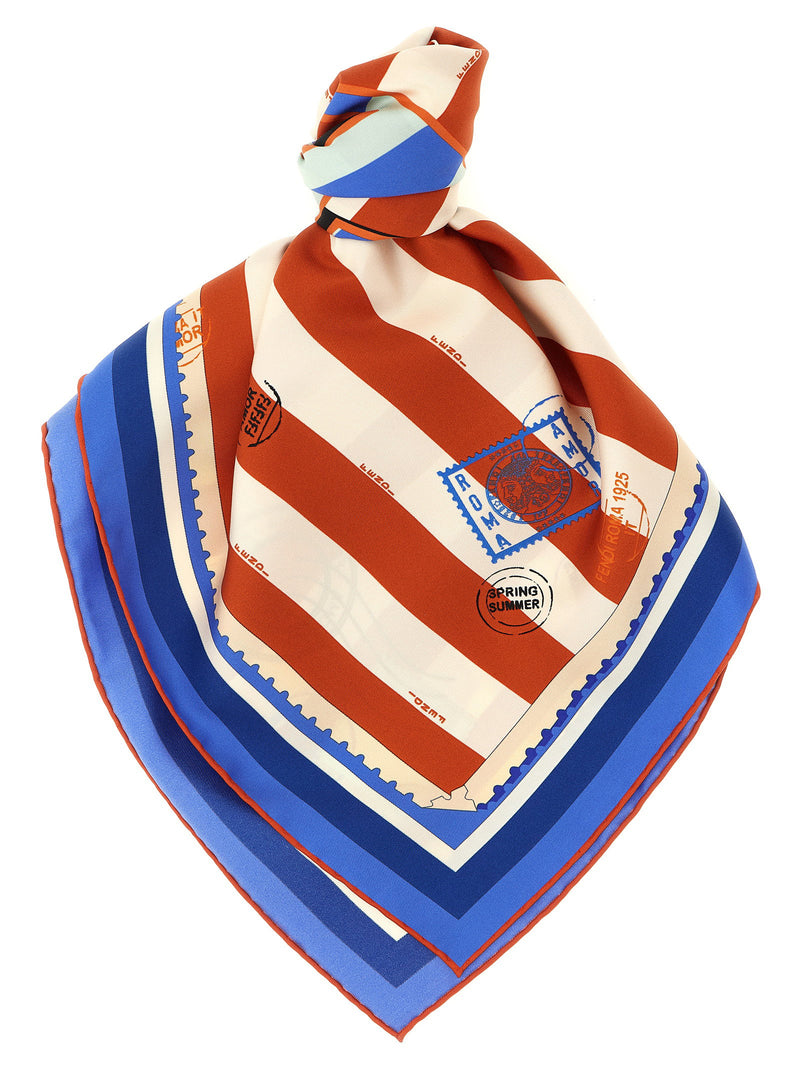 Fendi Fendi Pequin Silk Scarf