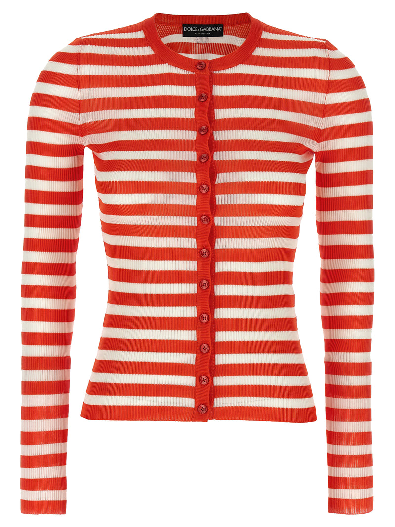 Dolce & Gabbana Dolce & Gabbana Striped Viscose Cardigan