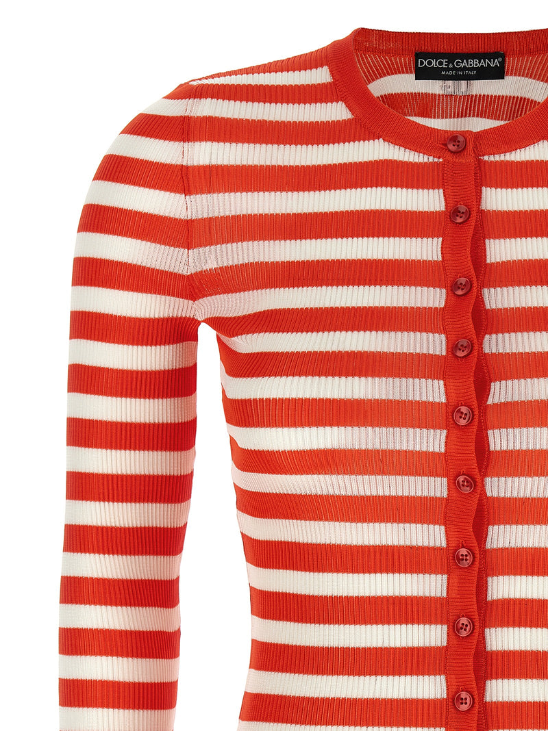 Dolce & Gabbana Dolce & Gabbana Striped Viscose Cardigan
