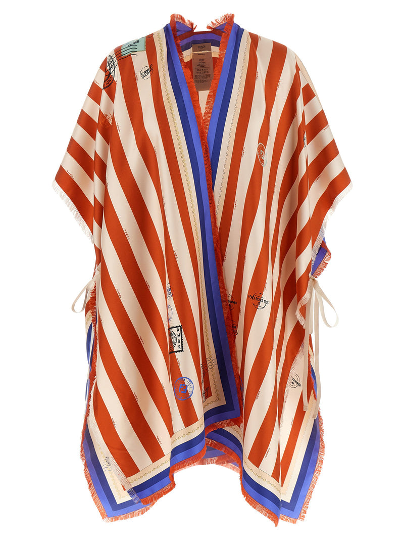 Fendi Fendi Pequin Print Poncho