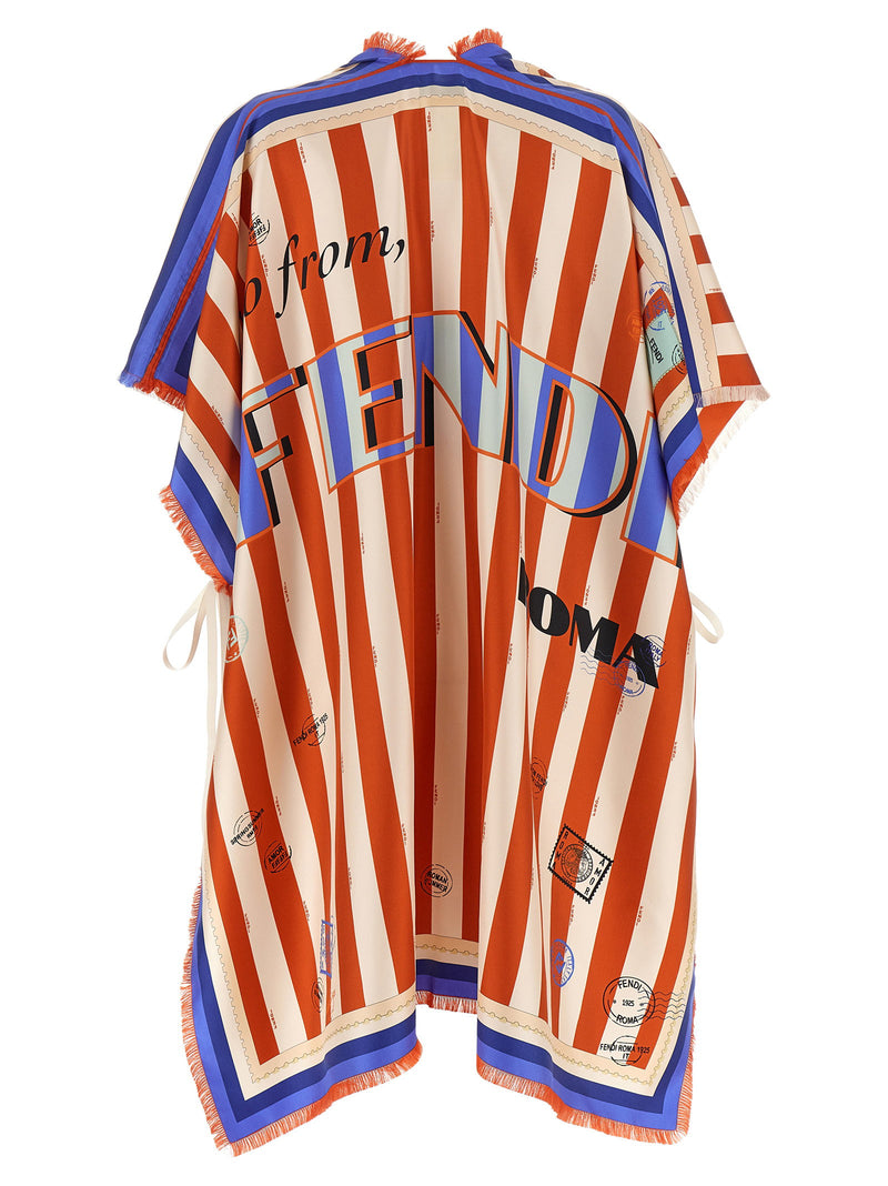 Fendi Fendi Pequin Print Poncho