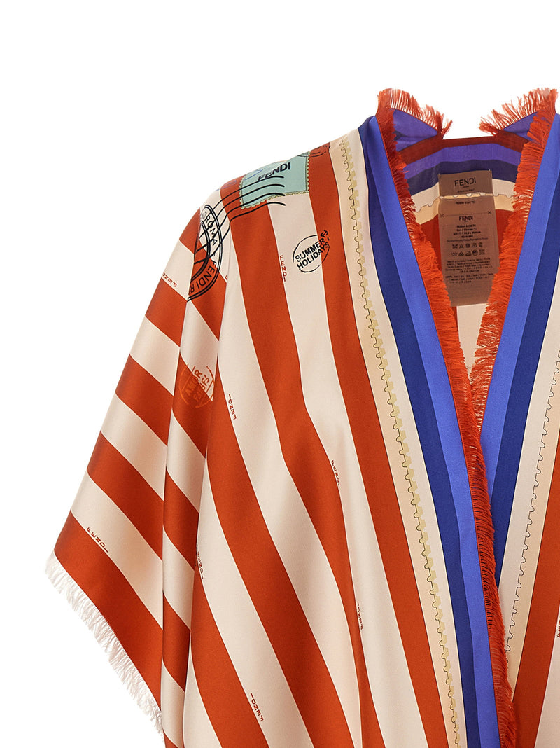 Fendi Fendi Pequin Print Poncho