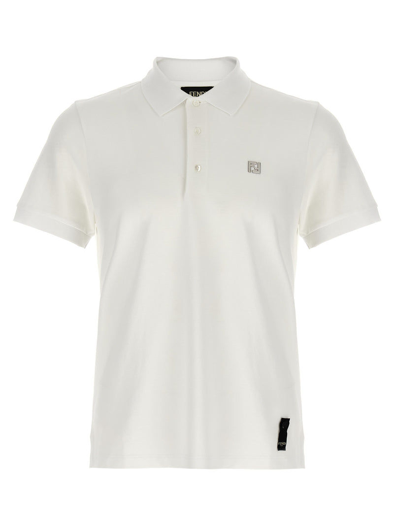 Fendi Fendi Ff Metallic Logo Polo Shirt
