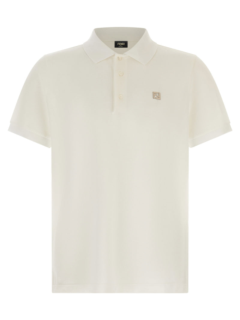 Fendi Fendi Ff Metallic Logo Polo Shirt