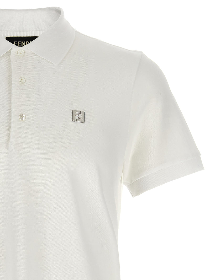 Fendi Fendi Ff Metallic Logo Polo Shirt