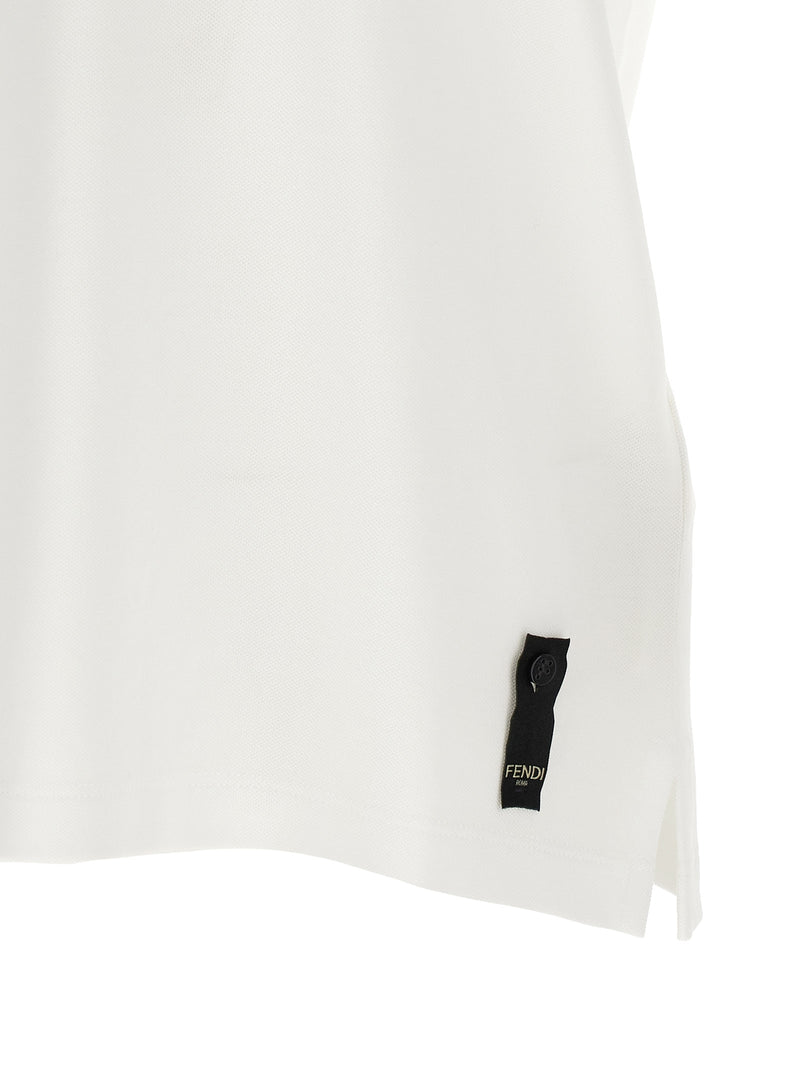 Fendi Fendi Ff Metallic Logo Polo Shirt