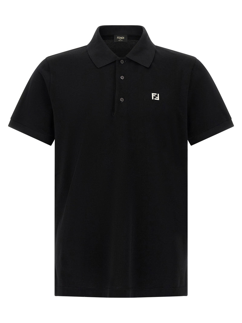 Fendi Fendi Ff Metallic Logo Polo Shirt