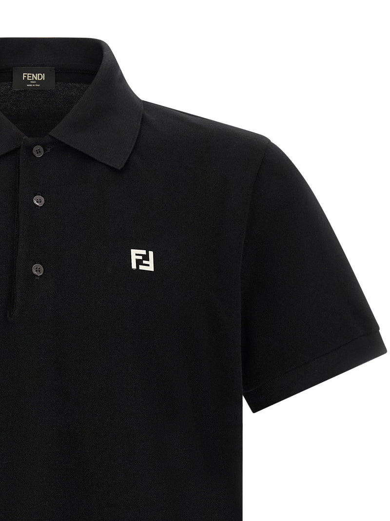 Fendi Fendi Ff Metallic Logo Polo Shirt