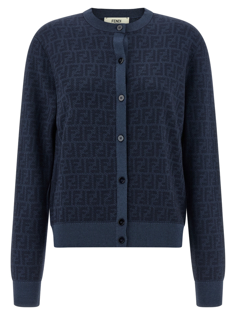 Fendi Ff Wool Cardigan - Style 6AYM1F1UKI | Urbalenti™ NYC
