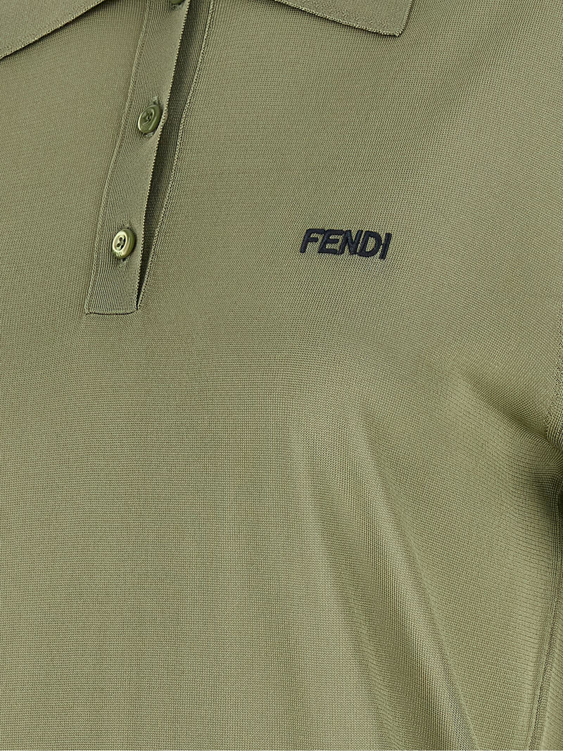 Fendi Fendi Shiny Viscose Polo Shirt