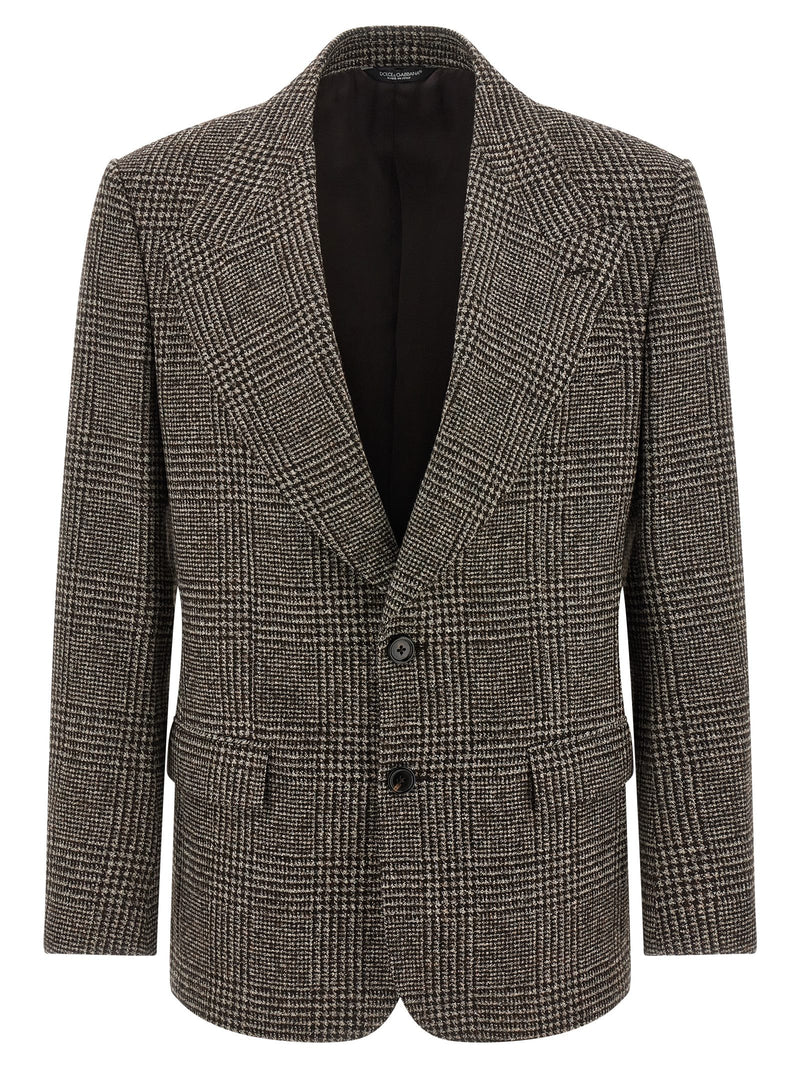 Dolce & Gabbana Prince Of Wales Wool Blazer | Urbalenti™... | Urbalenti™ NYC
