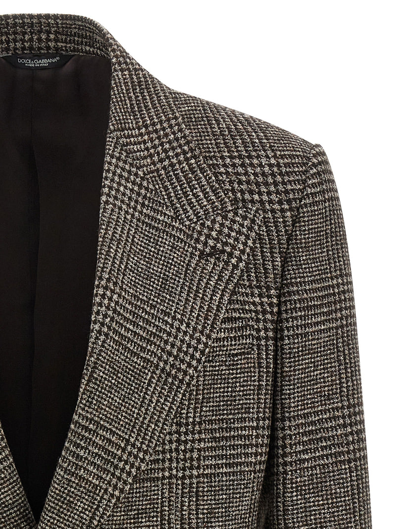 Dolce & Gabbana Prince Of Wales Wool Blazer | Urbalenti™... | Urbalenti™ NYC