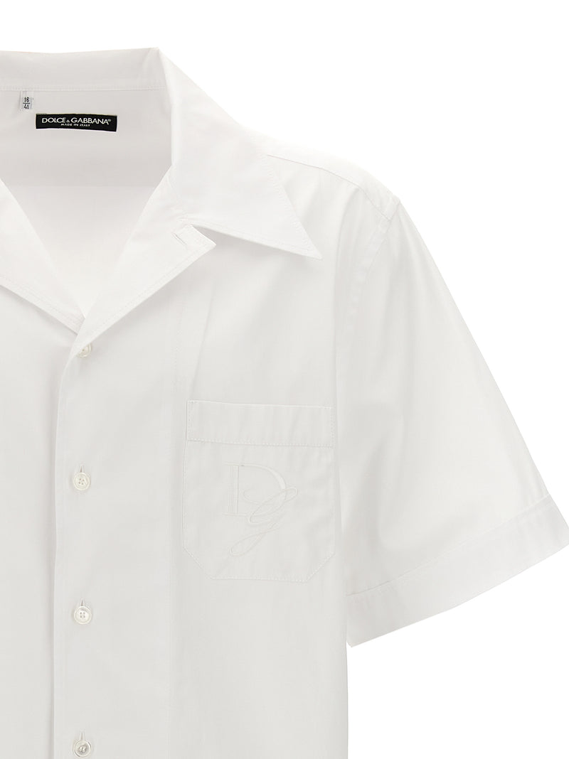 Dolce & Gabbana Logo Embroidery Shirt - Cotton Short Sleeve | Urbalenti™... | Urbalenti™ NYC