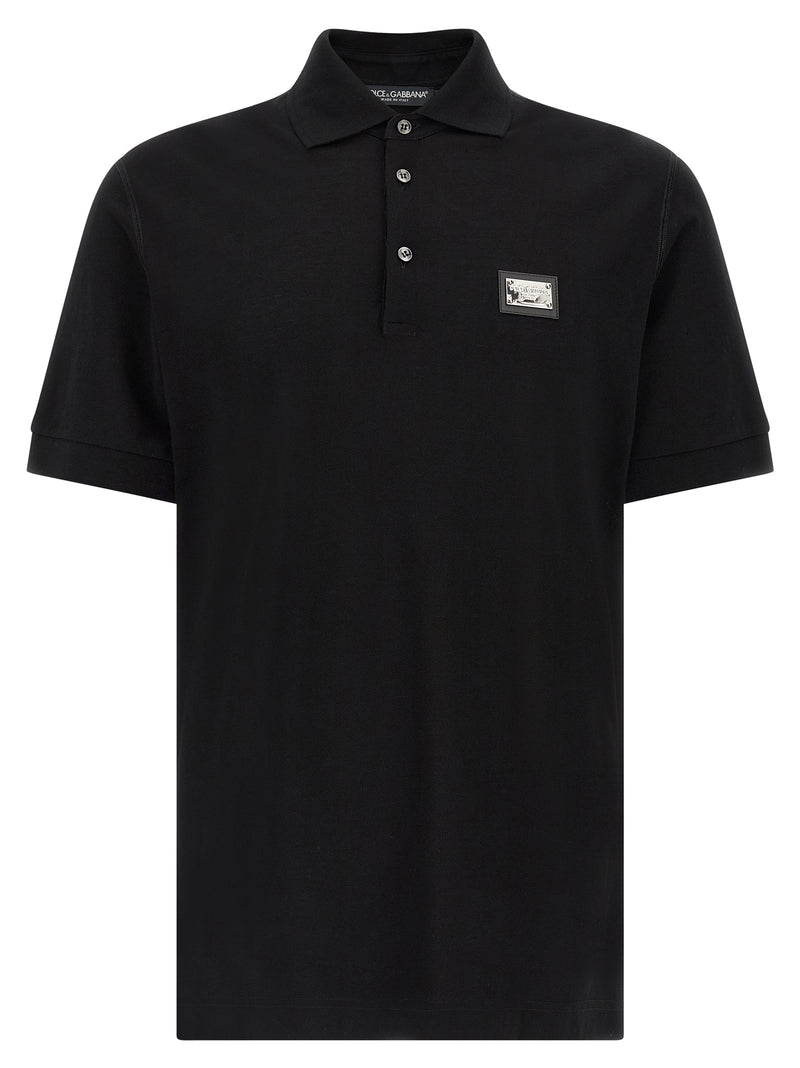 Dolce & Gabbana Dolce & Gabbana Logo Plate Polo Shirt
