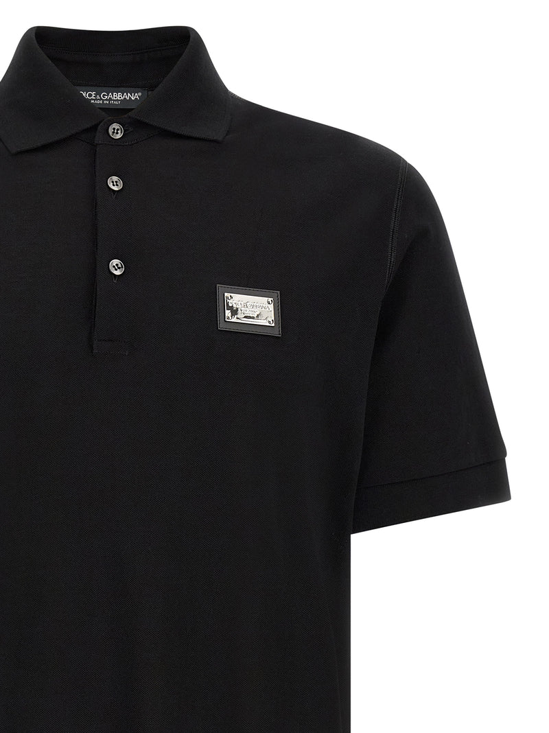 Dolce & Gabbana Dolce & Gabbana Logo Plate Polo Shirt