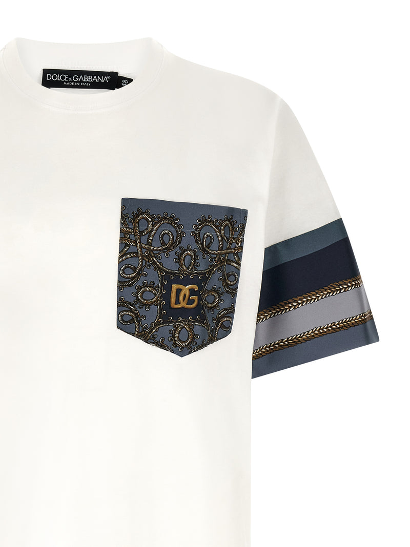 Dolce & Gabbana Dolce & Gabbana Cargo Silk Insert T-shirt
