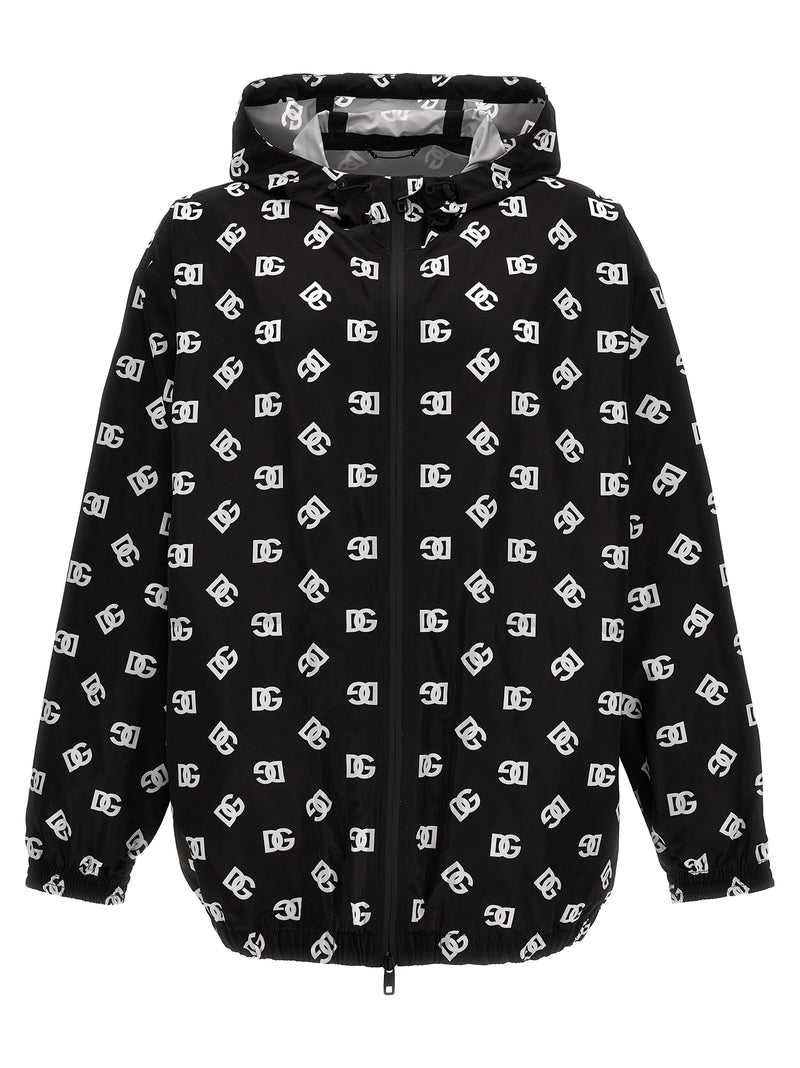Dolce & Gabbana Dolce & Gabbana Logo Print Hooded Jacket