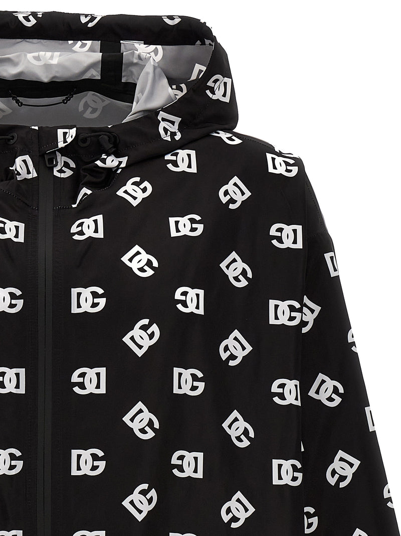 Dolce & Gabbana Dolce & Gabbana Logo Print Hooded Jacket
