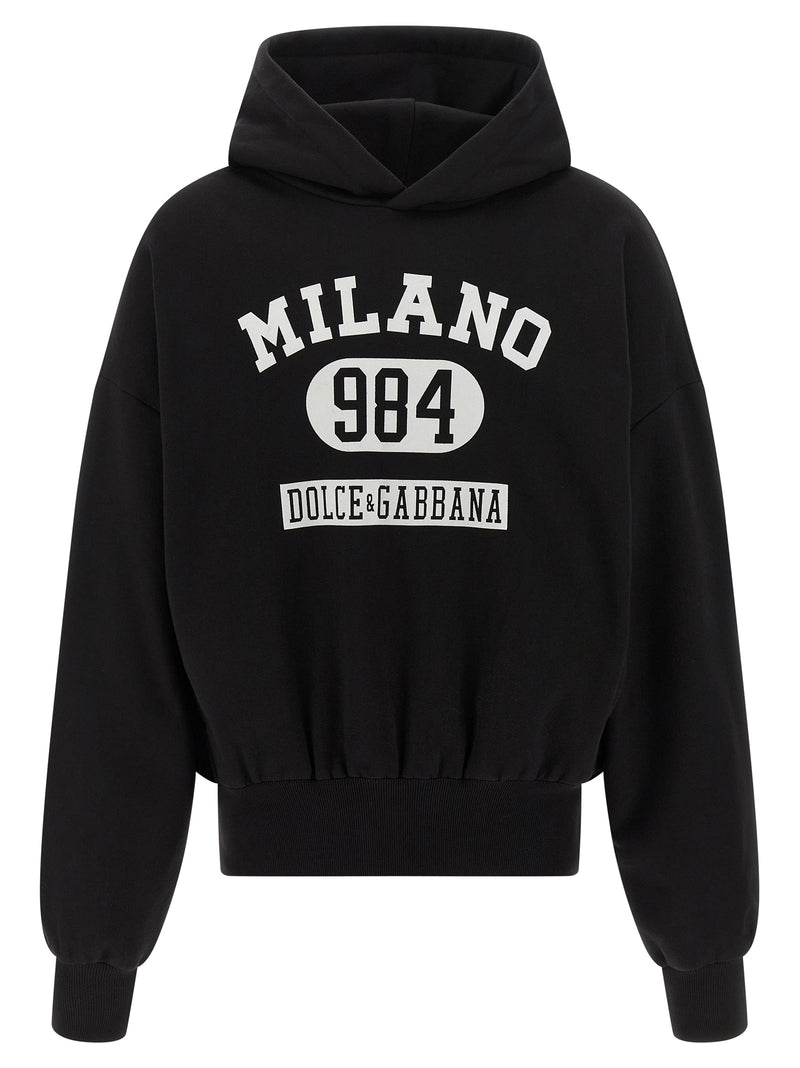 Dolce & Gabbana Dolce & Gabbana Flocked Print Hoodie