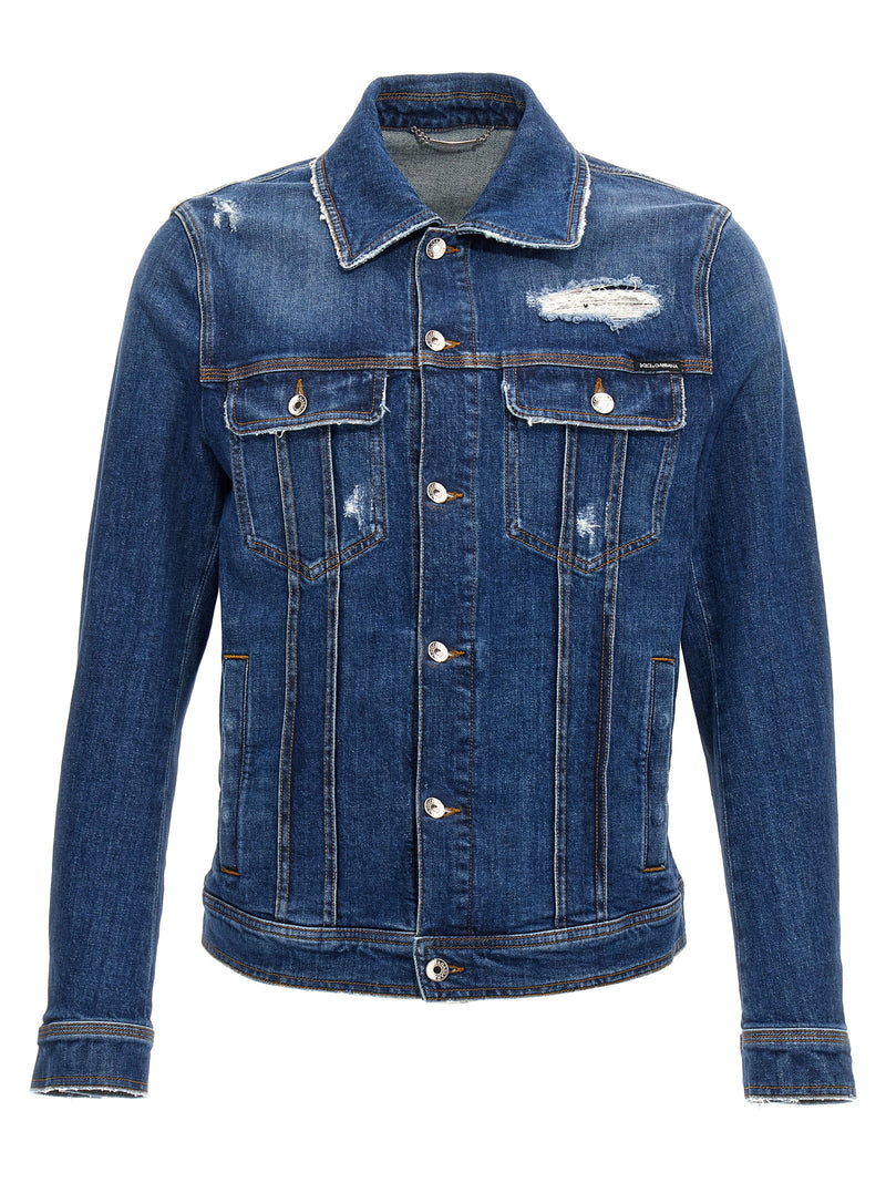 Dolce & Gabbana Denim Jacket With Used Effect | Urbalenti™ NYC