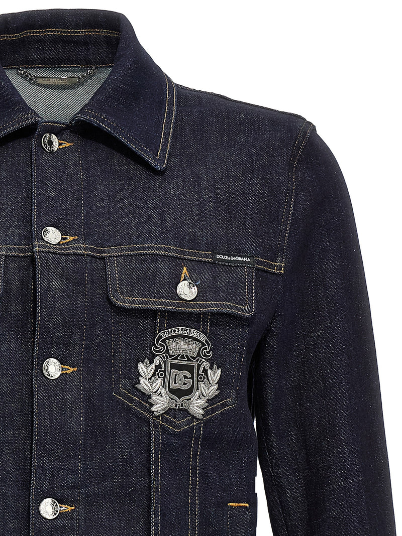 Dolce & Gabbana Logo Denim Jacket | Urbalenti™ NYC