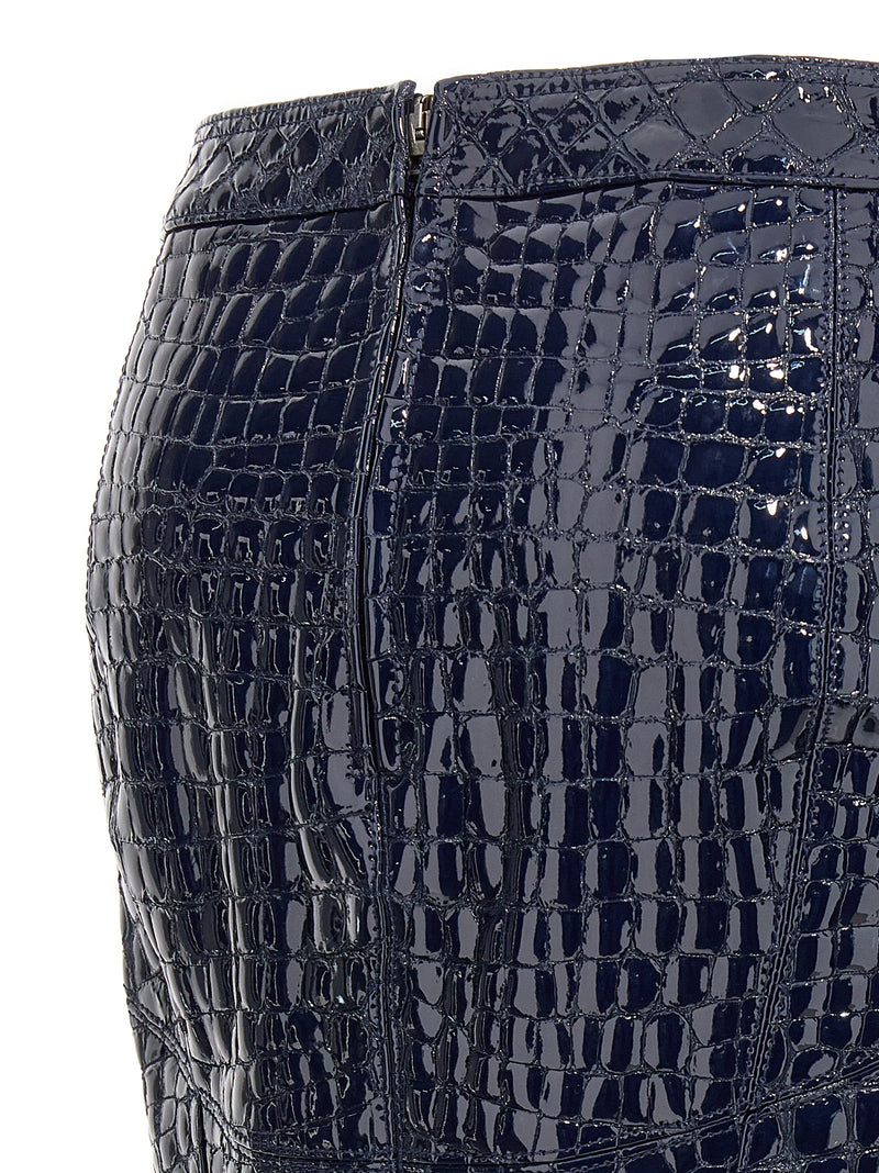 Tom Ford Croc Print Skirt | Urbalenti™ NYC