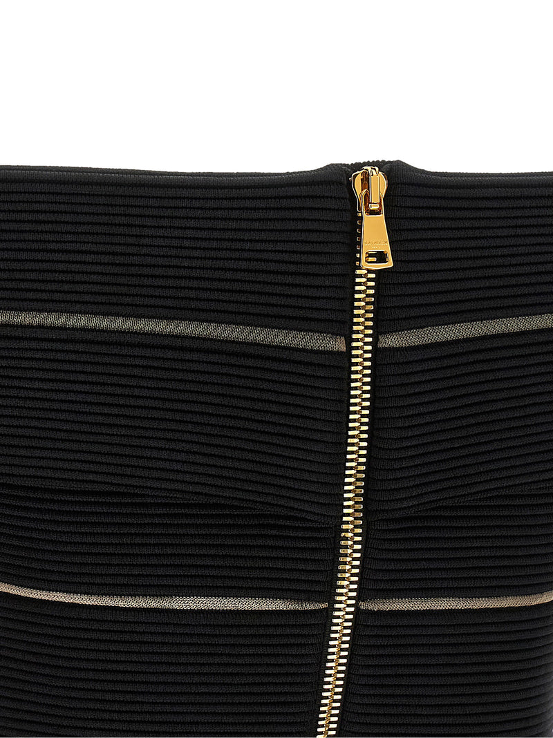 Balmain Balmain Off-the-shoulder Crop Top