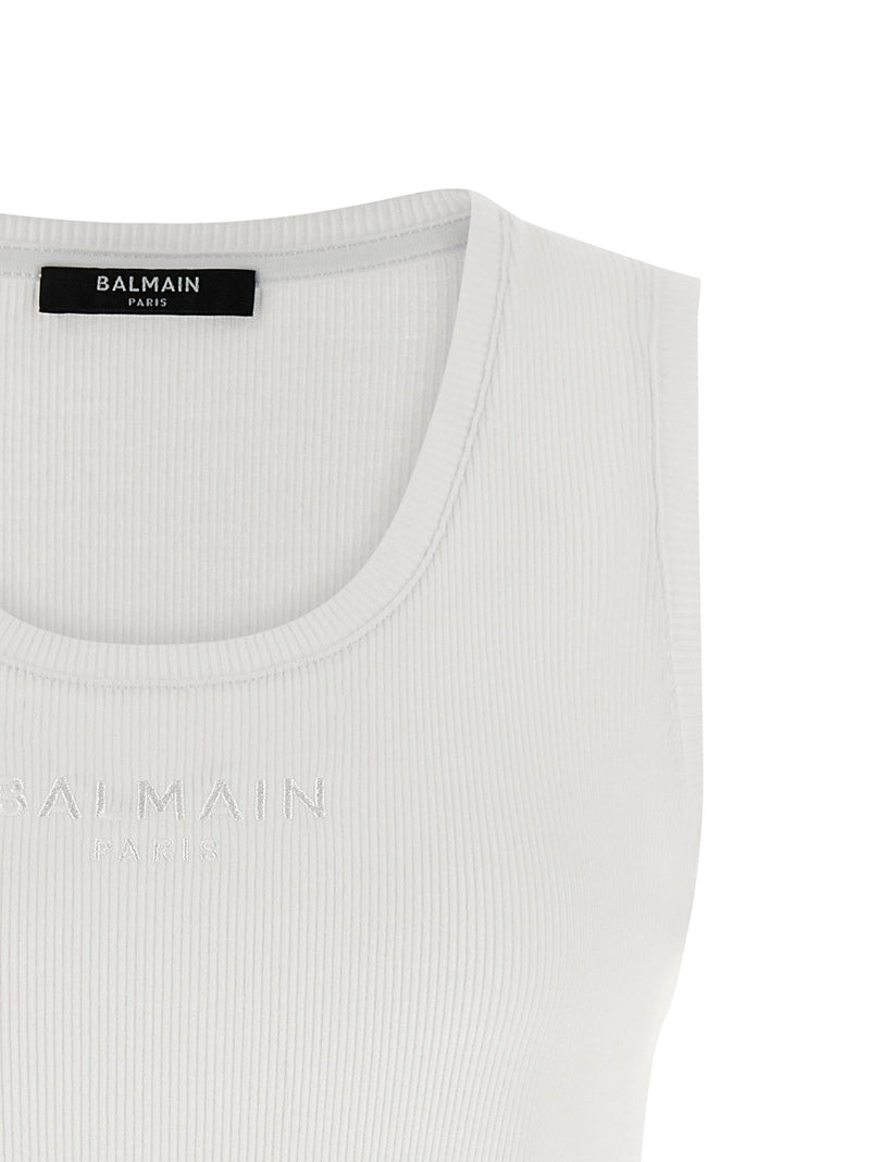 Balmain Balmain Logo Embroidery Tank Top