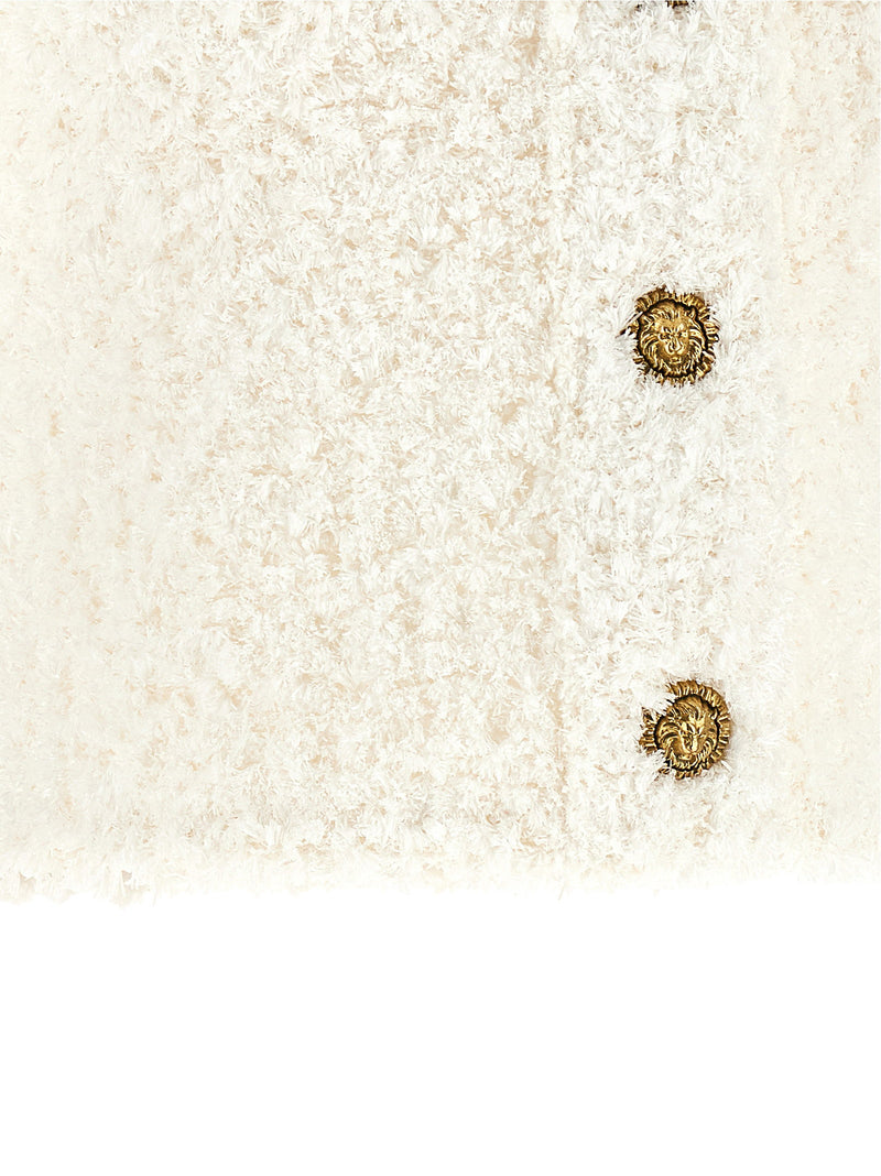 Balmain Balmain Cardigan Tweed Plumetis