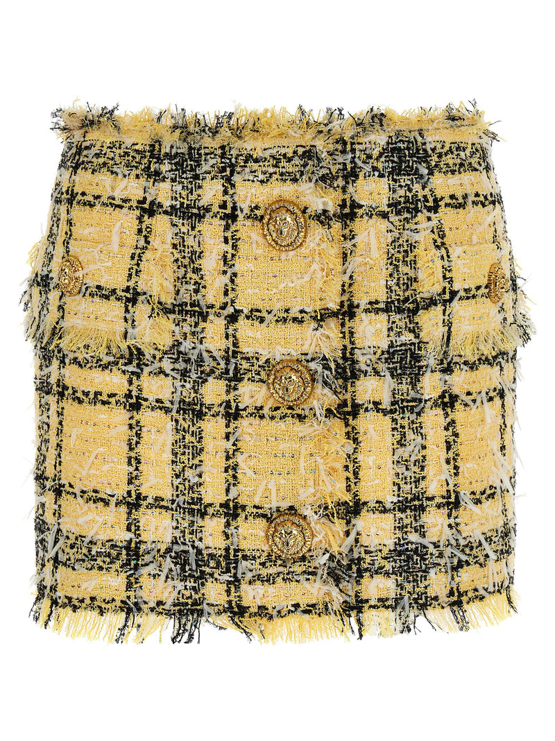 Balmain Balmain Lurex Tweed Skirt