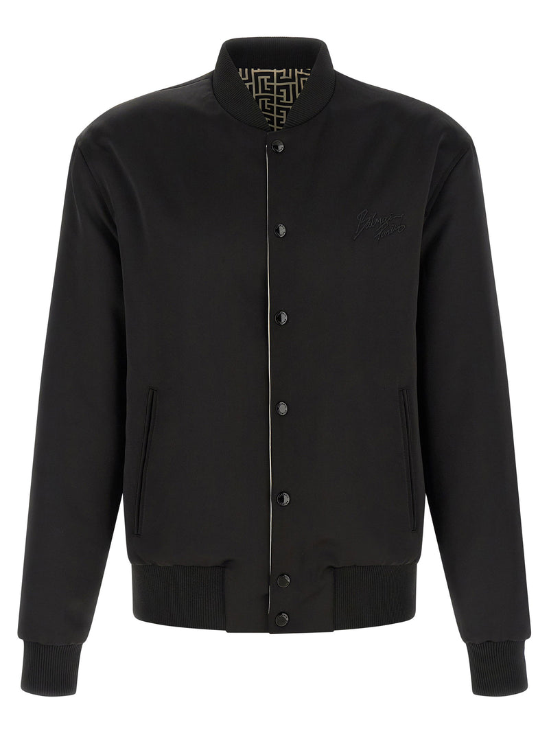 Balmain Balmain Monogram Reversible Bomber Jacket