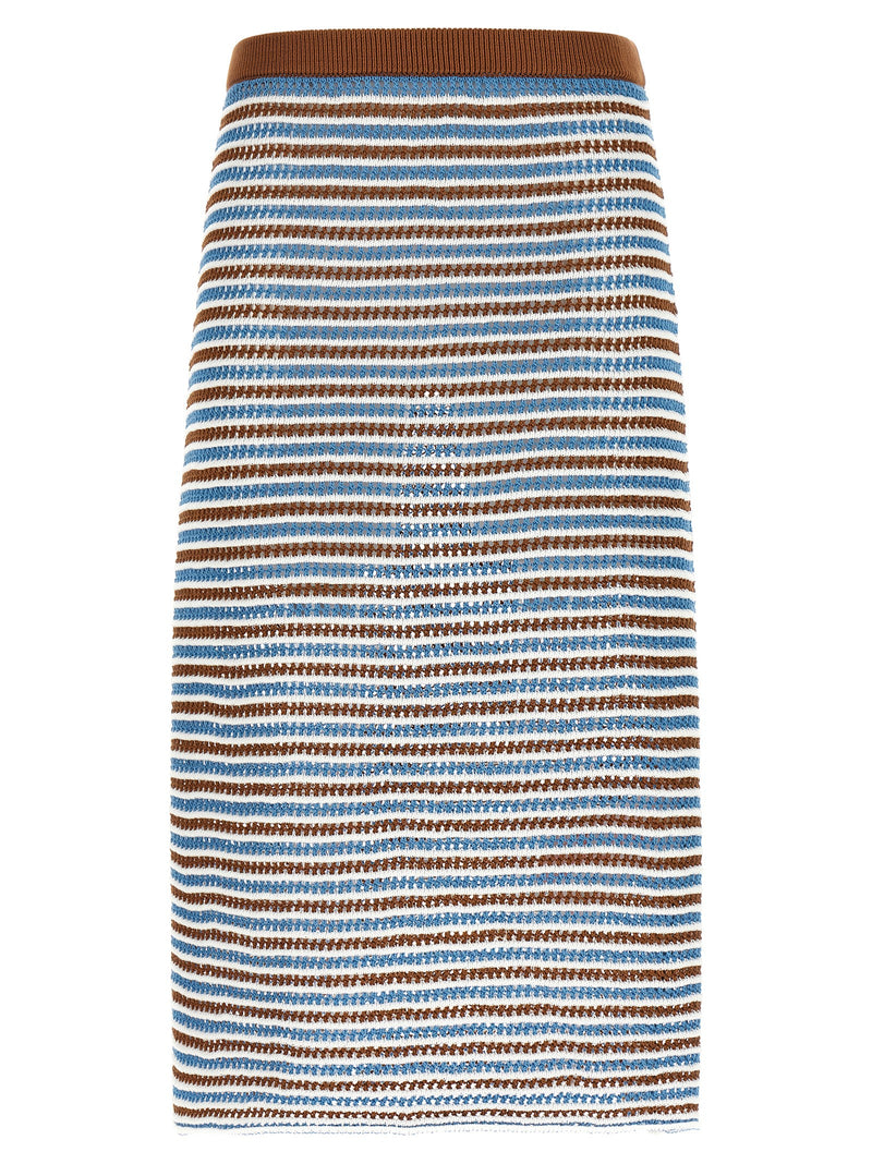 Marni Marni Striped Crochet Skirt