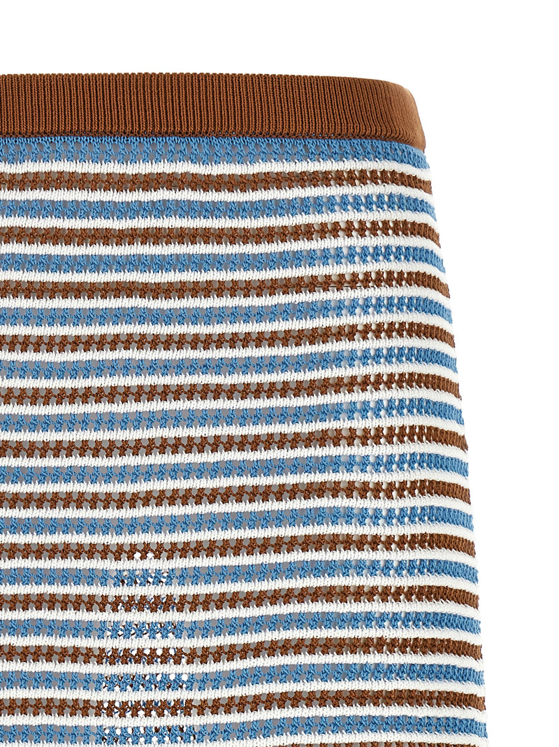 Marni Marni Striped Crochet Skirt