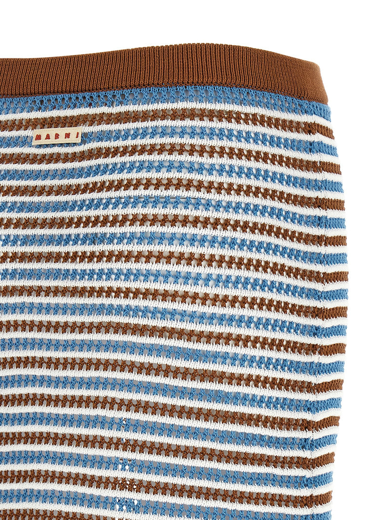 Marni Marni Striped Crochet Skirt