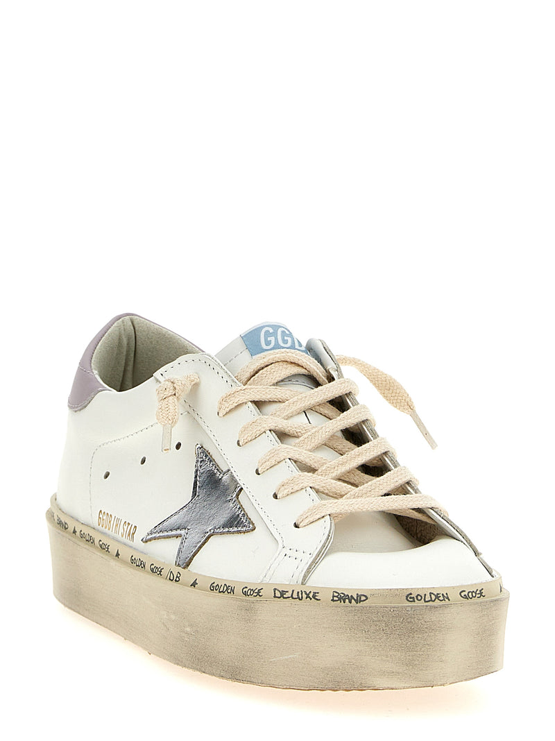 Golden Goose Hi Star Sneakers - Leather Logo Print | Urbalenti | Urbalen... | Urbalenti™ NYC
