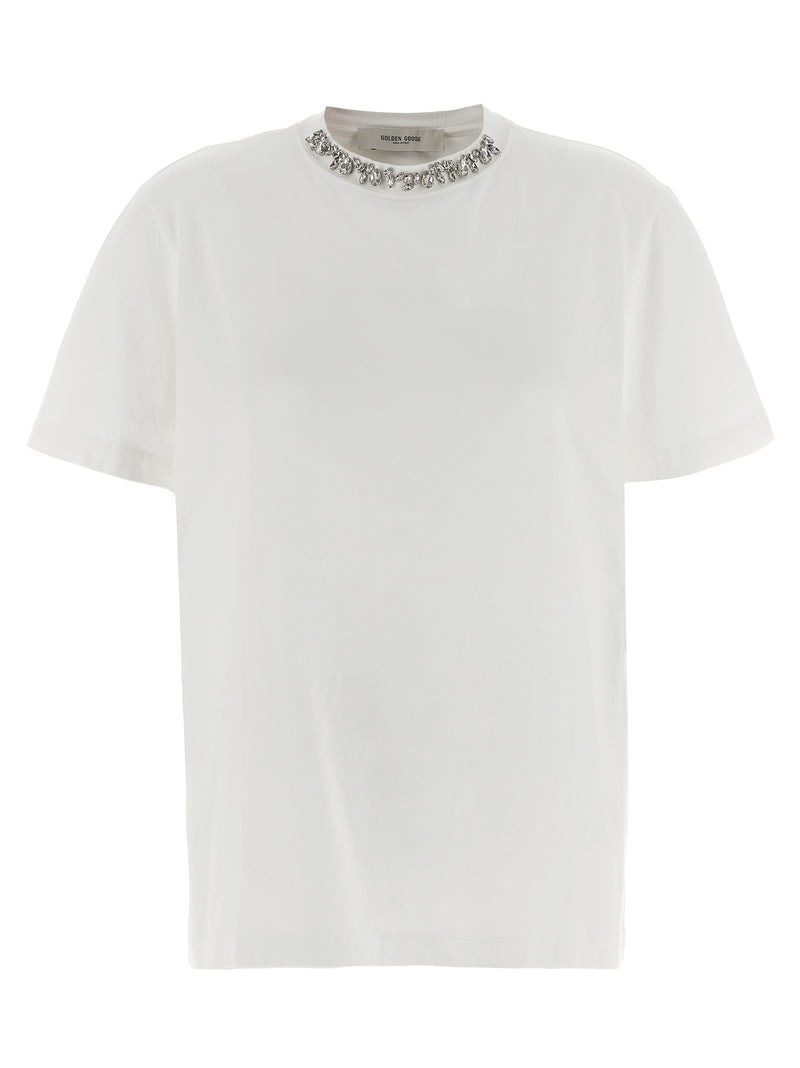 Golden Goose Crystal Crew Neck T-shirt - Cotton | Urbalenti | Urbalenti™... | Urbalenti™ NYC