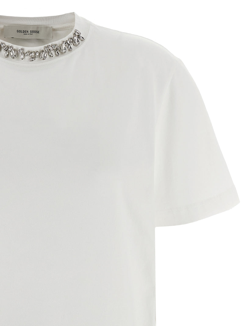 Golden Goose Crystal Crew Neck T-shirt - Cotton | Urbalenti | Urbalenti™... | Urbalenti™ NYC