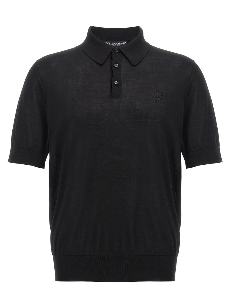 Dolce & Gabbana Knitted Polo Shirt - Silk Logo Embroidery | Urbalenti |... | Urbalenti™ NYC
