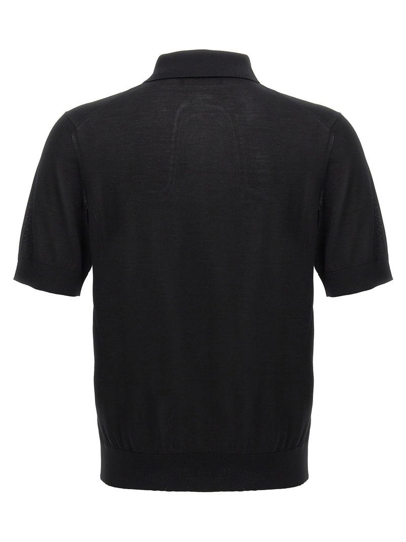 Dolce & Gabbana Knitted Polo Shirt - Silk Logo Embroidery | Urbalenti |... | Urbalenti™ NYC