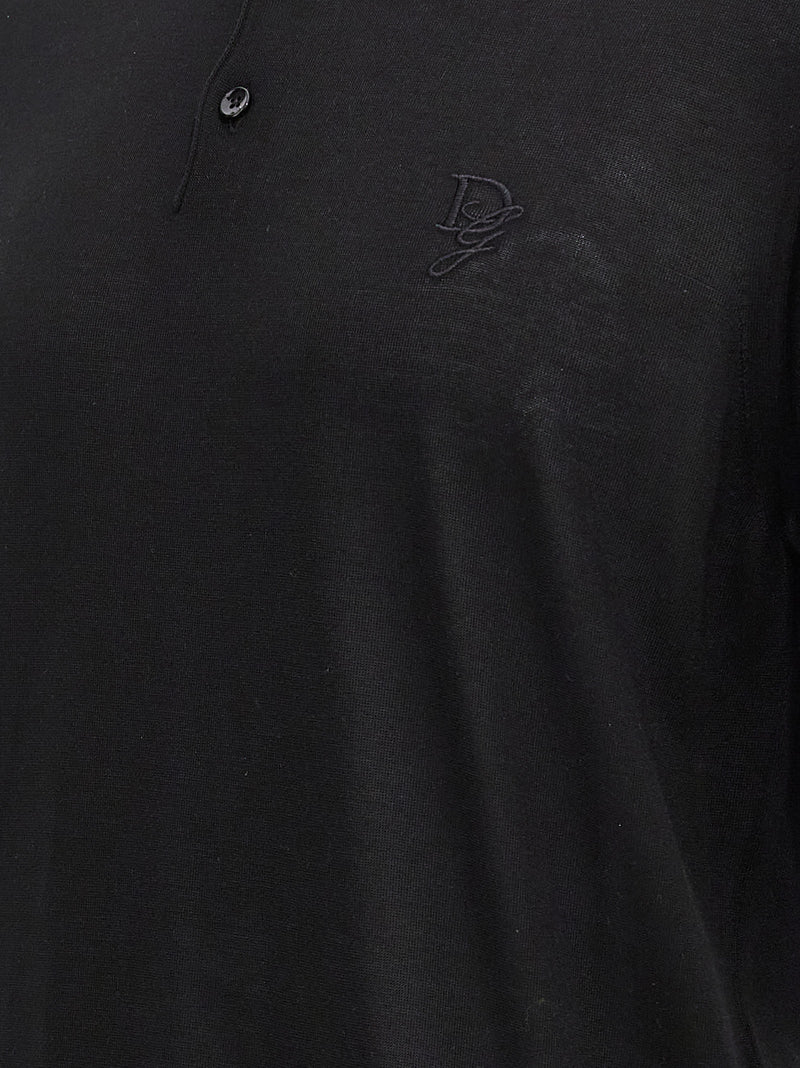 Dolce & Gabbana Knitted Polo Shirt - Silk Logo Embroidery | Urbalenti |... | Urbalenti™ NYC