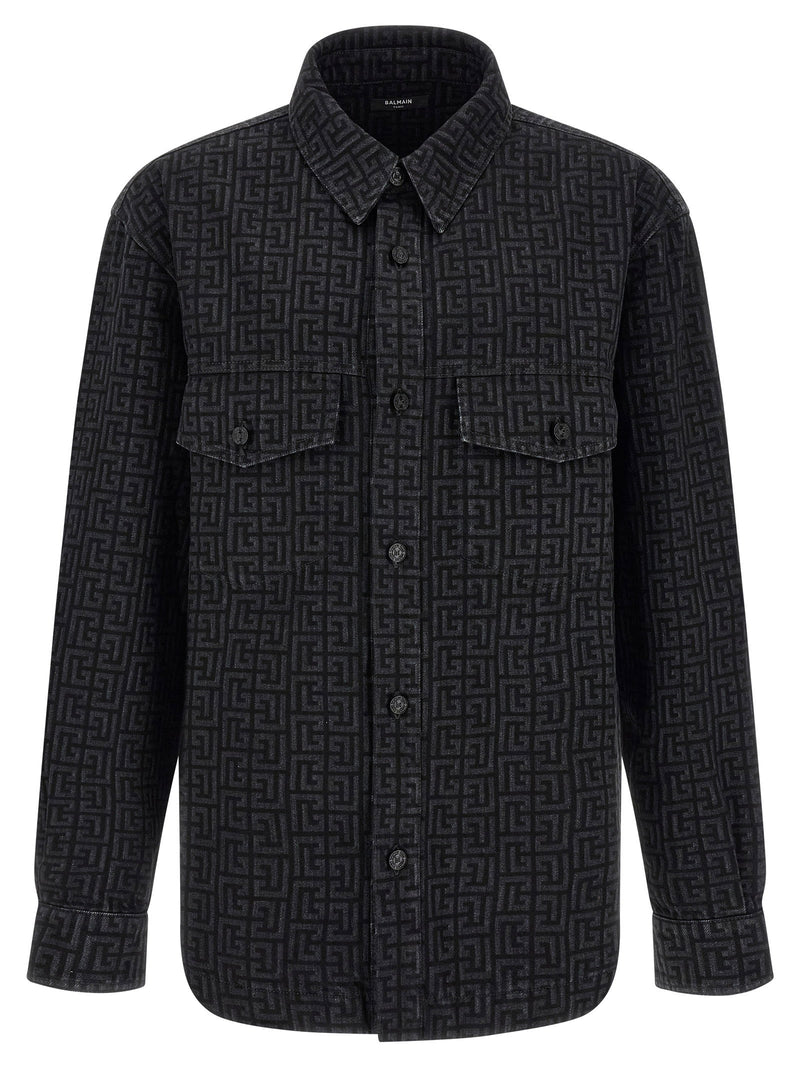 Balmain Monogram Pattern Overshirt