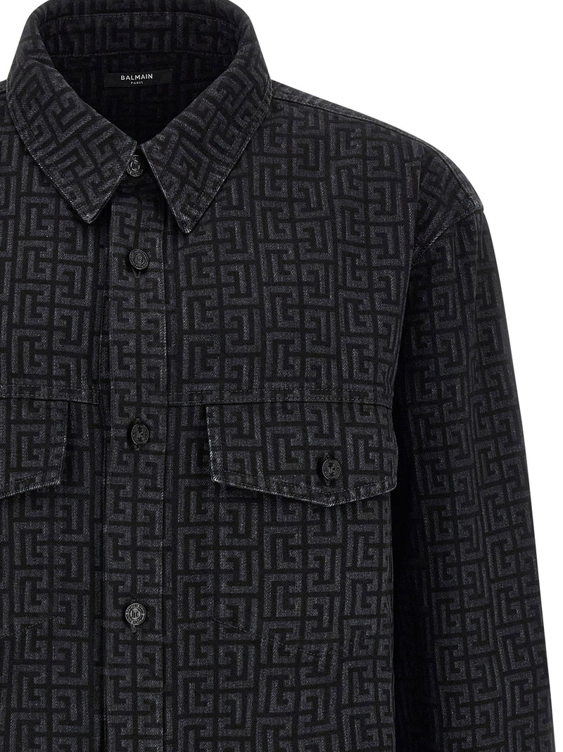 Balmain Monogram Pattern Overshirt