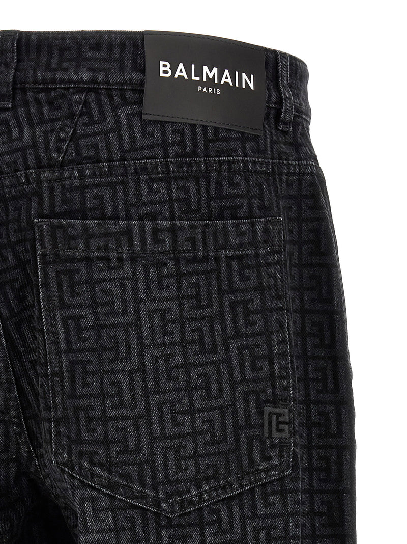 Balmain Monogram Pattern Jeans