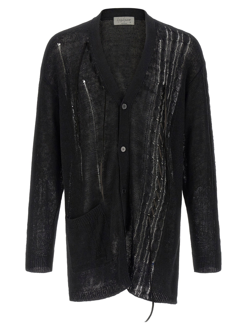 Yohji Yamamoto Yohji Yamamoto Lace Up Cardigan