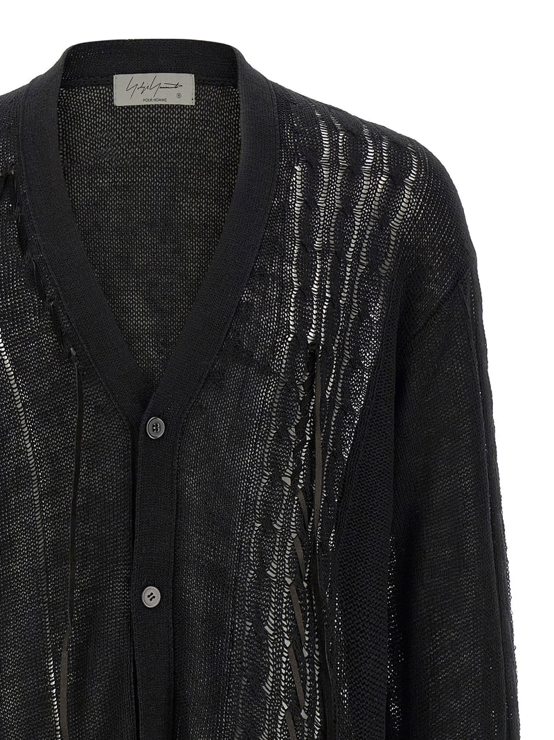 Yohji Yamamoto Yohji Yamamoto Lace Up Cardigan