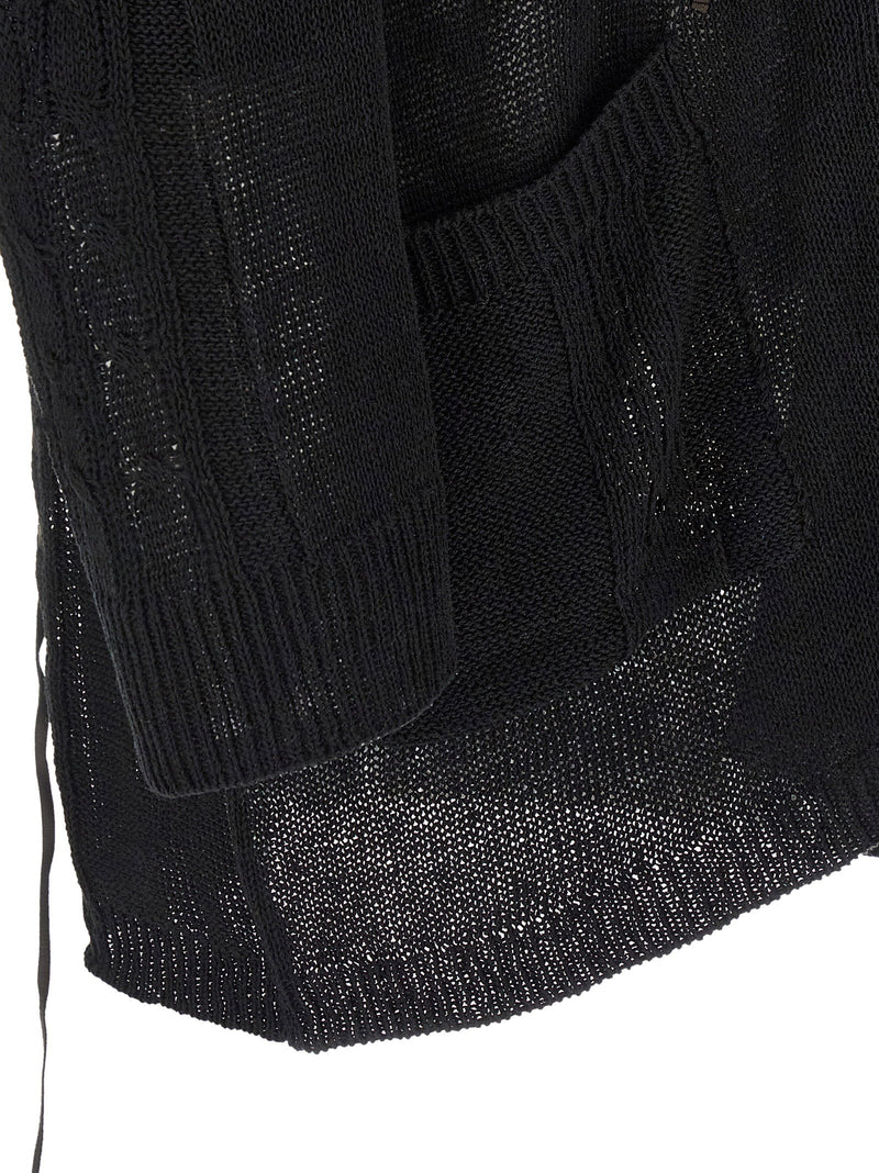 Yohji Yamamoto Yohji Yamamoto Lace Up Cardigan
