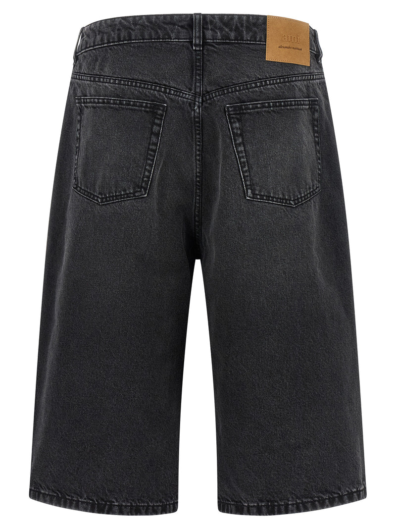 Ami Paris Ami Paris Denim Bermuda Shorts