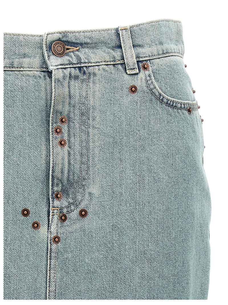 Moschino Rivets Denim Skirt | Urbalenti™ NYC